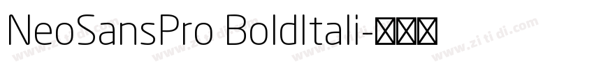 NeoSansPro BoldItali字体转换